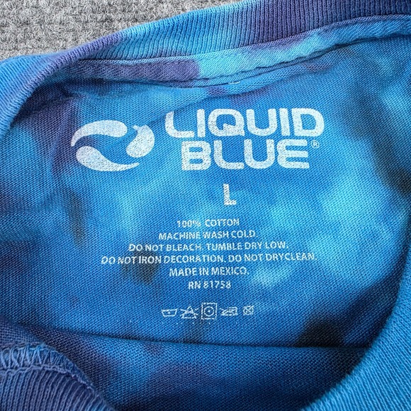 Liquid Blue Led Zeppelin Electric Magic Tie Dye T-Shirt Empire Pool Wembley - Picture 3 of 6